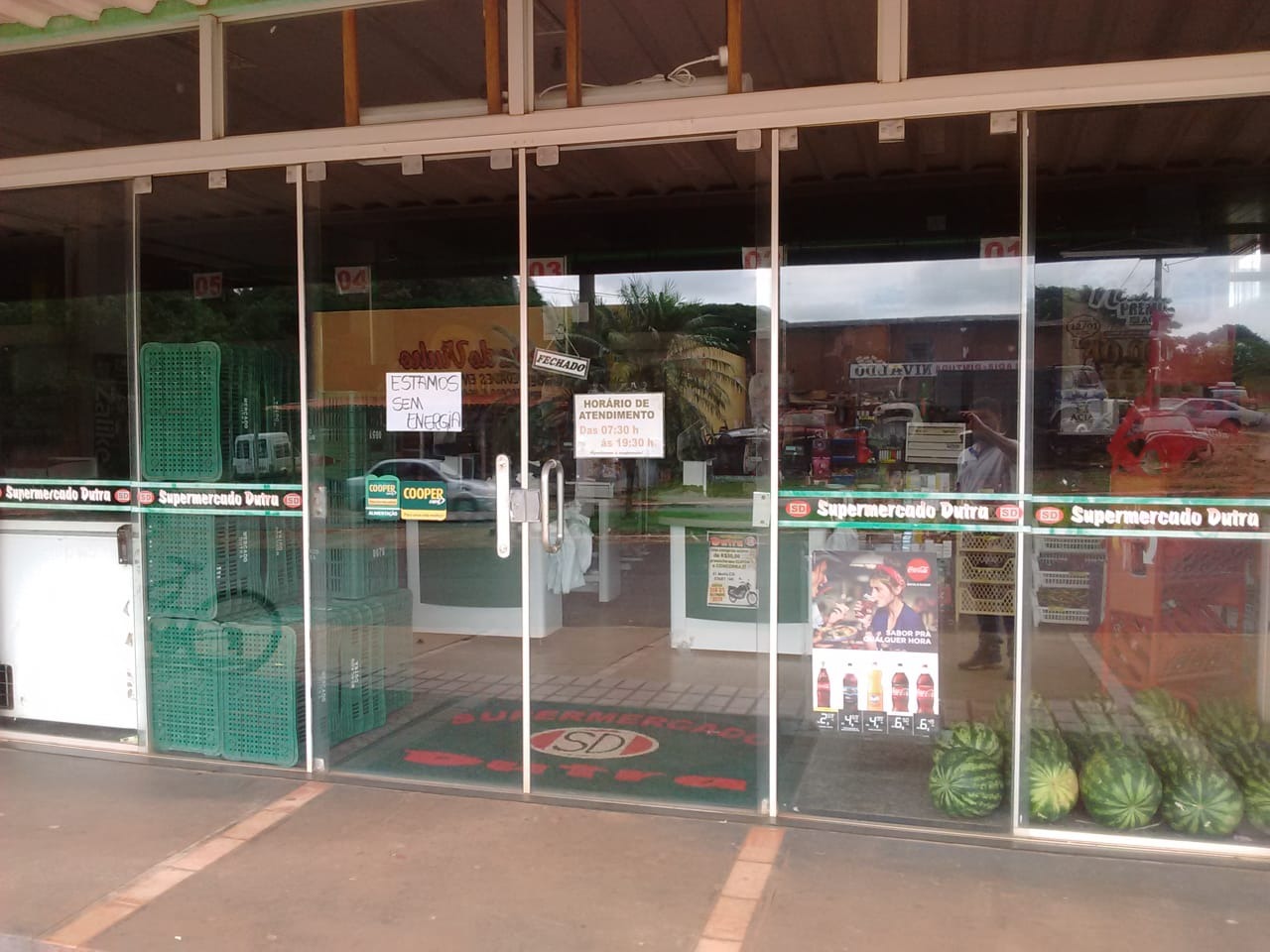 O Mercado Dutra mantém suas portas fechadas nesta segunda-feira (19) por conta da falta de energia / Foto: Divulgação