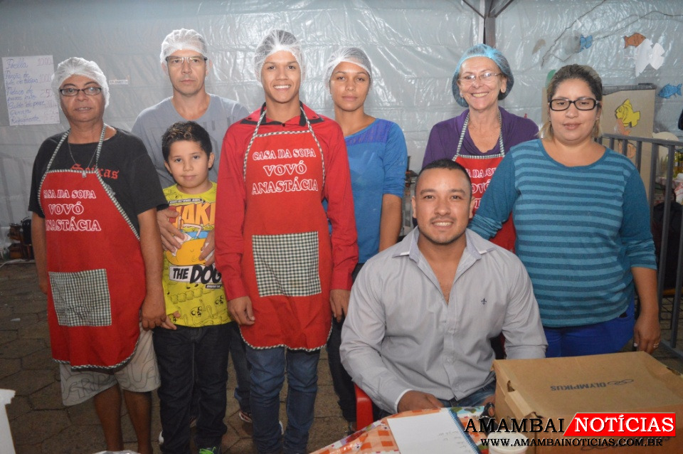 Barraca da Casa da Sopa Vovó Anastácia durante a realização da edição 2017 da Feira do Peixe, em Amambai / Foto: Moreira Produções