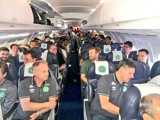 Avião da Chapecoense levava 21 profissionais de imprensa Foto: Divulgação