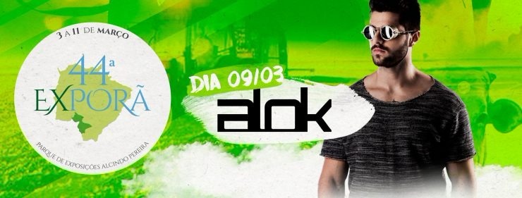 Ponta Porã: Dj Alok é atração confirmada para a Exporã 2018 Foto: Divulgação