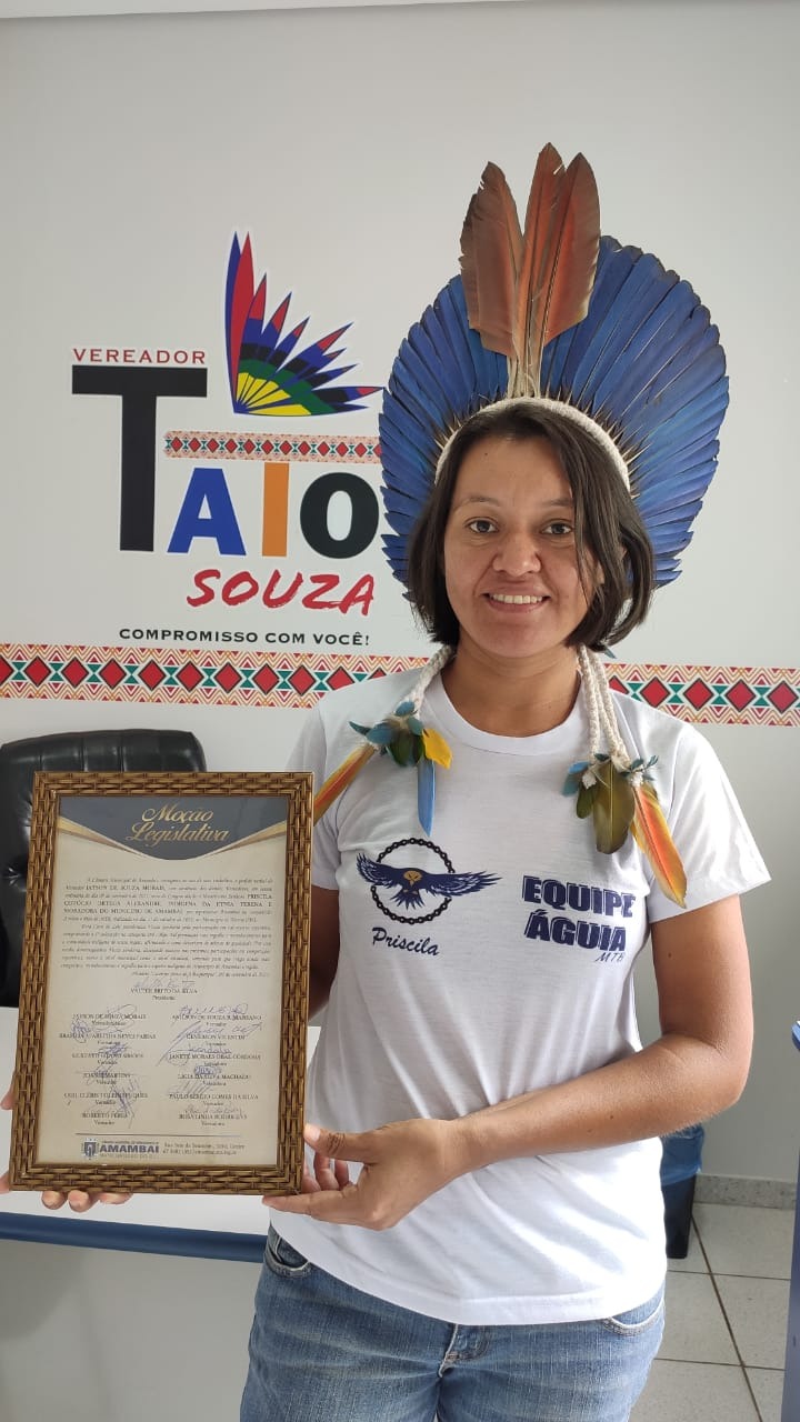 Vereador Tato Souza conquista Moção de Congratulação para ciclista indígena Vereador Tato Souza conquista Moção de Congratulação para ciclista indígena