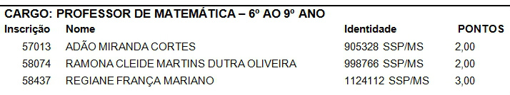 Semed divulga resultado da prova de títulos do seletivo em Amambai Semed divulga resultado da prova de títulos do seletivo em Amambai