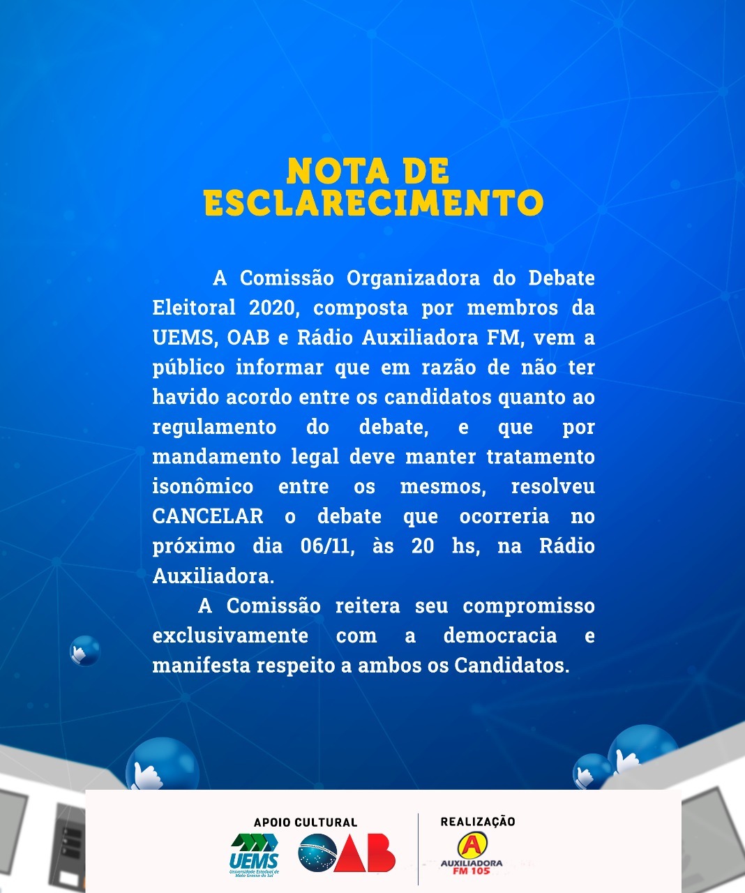 Foto: Organização do Debate