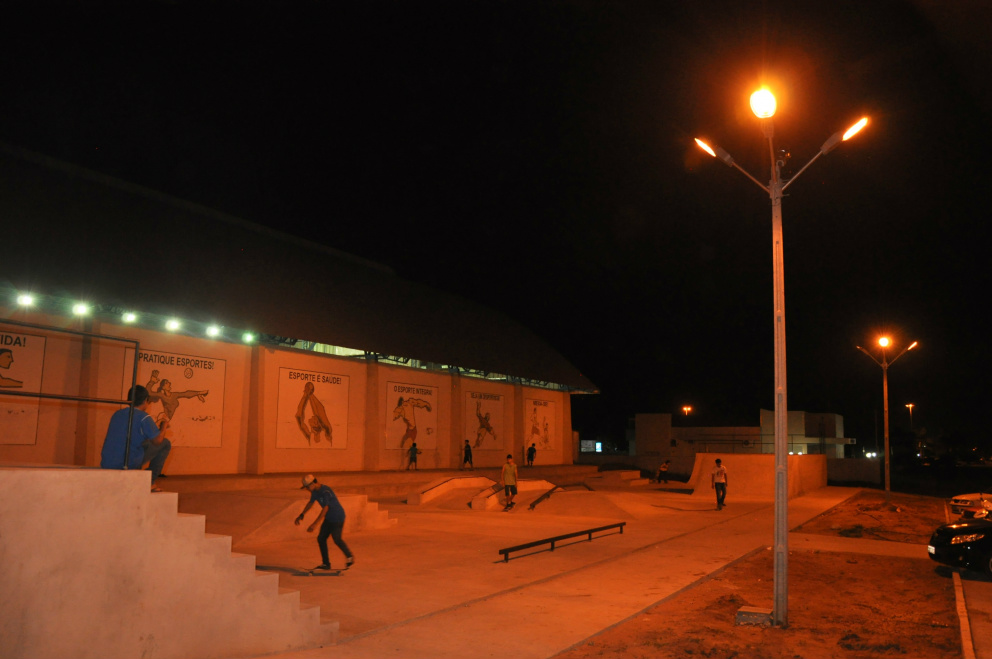 Vista da Pista de Skate durante a noite / Foto: Assessoria