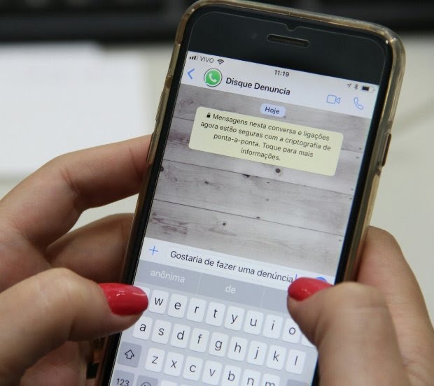 Denúncias de violência doméstica poderão ser feitas pelo WhatsApp Foto: Divulgação