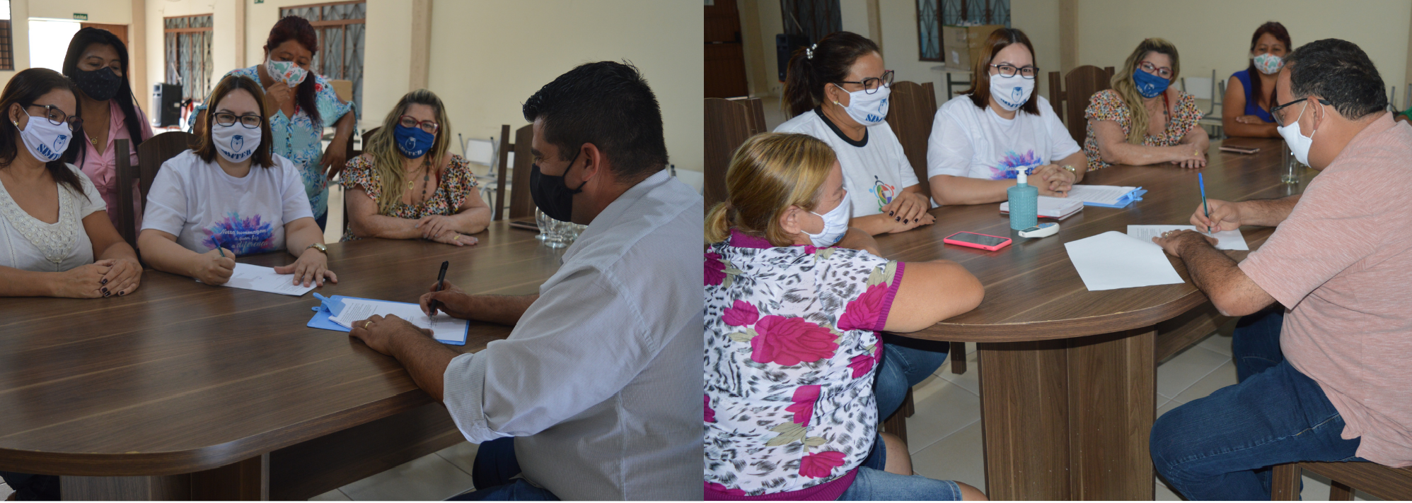 Ambos candidatos assinaram a carta-compromisso / Foto: Moreira Produções