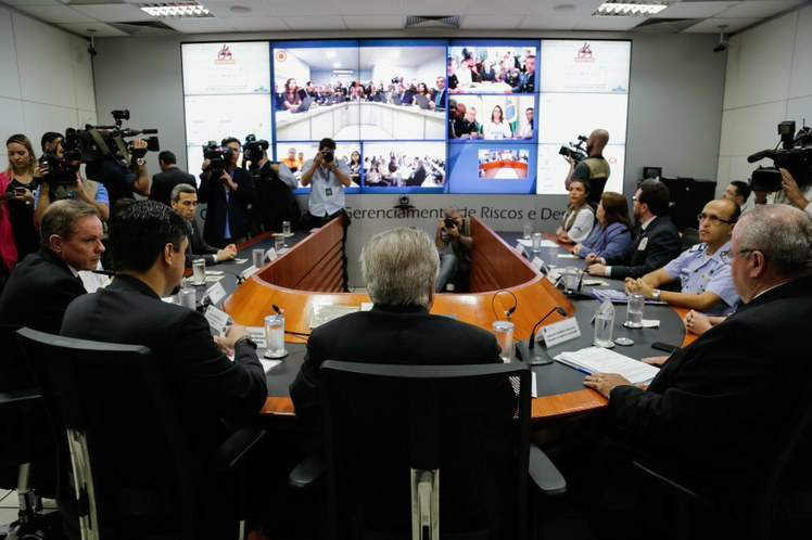 Por videoconferência, presidente acompanhou os trabalhos nas salas de controle do mosquito nos estadosFoto: Divulgação