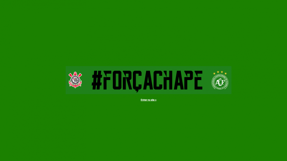 Site do Corinthians quebrou protocolo e assumiu o verde da chapeFoto: Divulgação