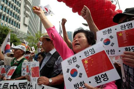 Ativistas protestam contra os testes da Coreia do Norte