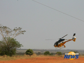 Helicóptero da PRF na operação deflagrada na manhã de quinta-feira (13)Foto: divulgação 
