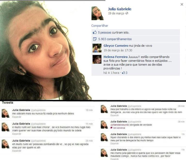 Julia Gabriele: A criança que foi vítima de um grotesco bullying na internet Julia Gabriele: A criança que foi vítima de um grotesco bullying na internet