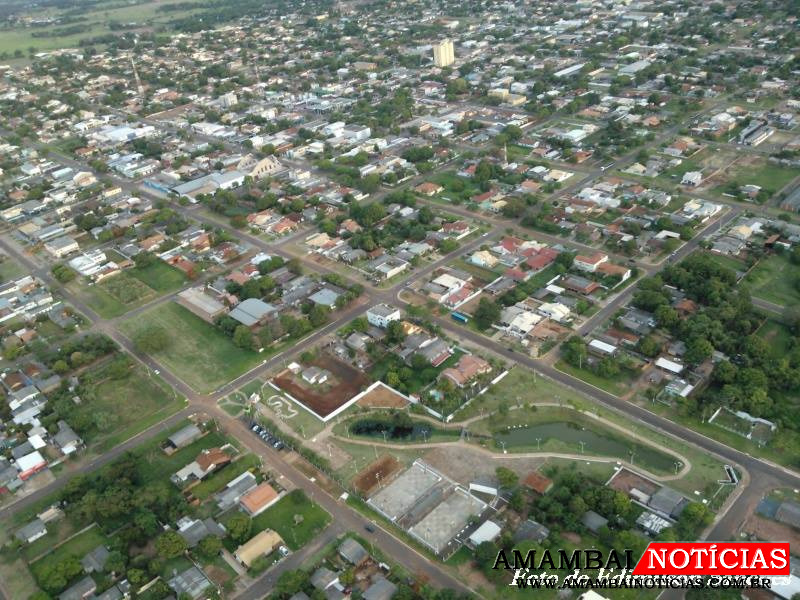Foto aérea da cidade de Amambai 