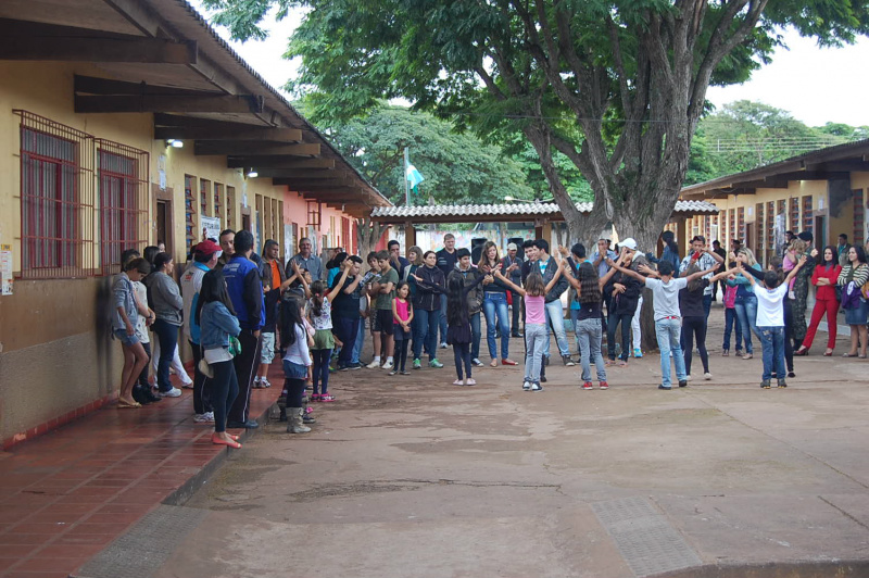 Alunos da escola estadualo Cel. Felipe de Brum.
