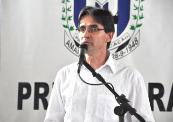 Prefeito Dirceu Lanzarini esteve participando da reunião na Assomasul na última segunda-feira. (foto: Felipe Schinaider)