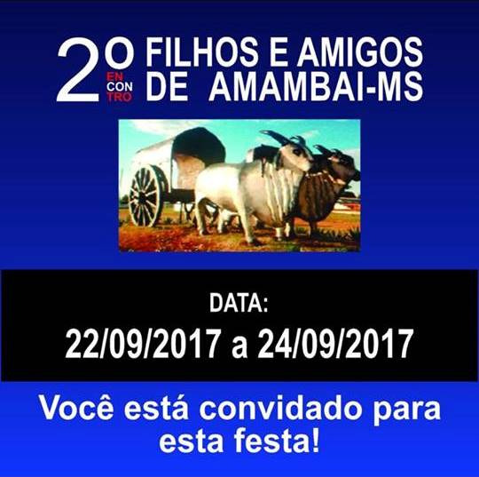 Agenda de eventos para Amambai e região