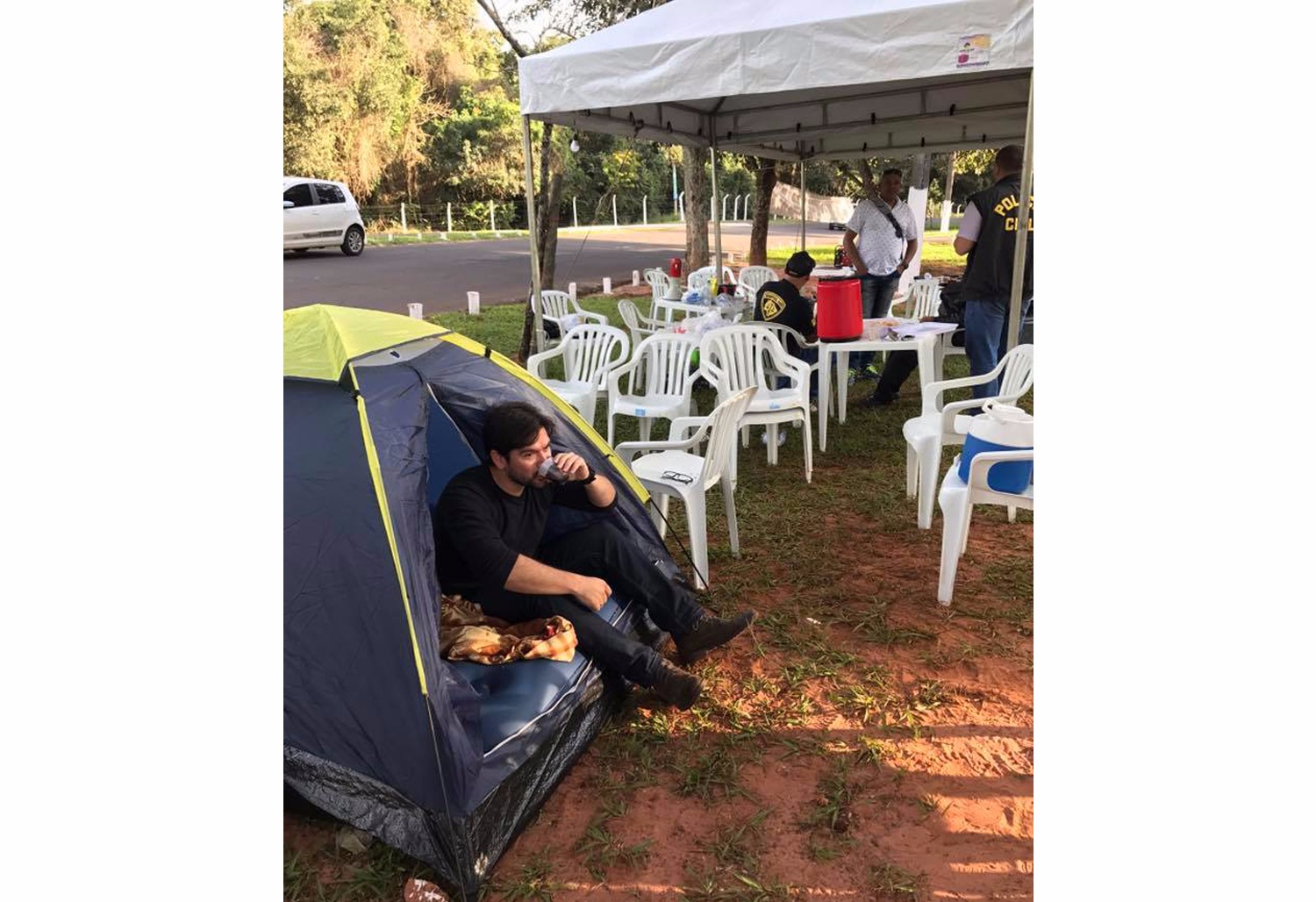 Policiais Civis acampados sinpol MS / Foto: Divulgação