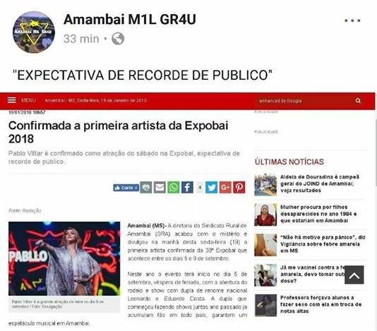 Imagem de notícias publicada é falsa / Foto: Divulgação