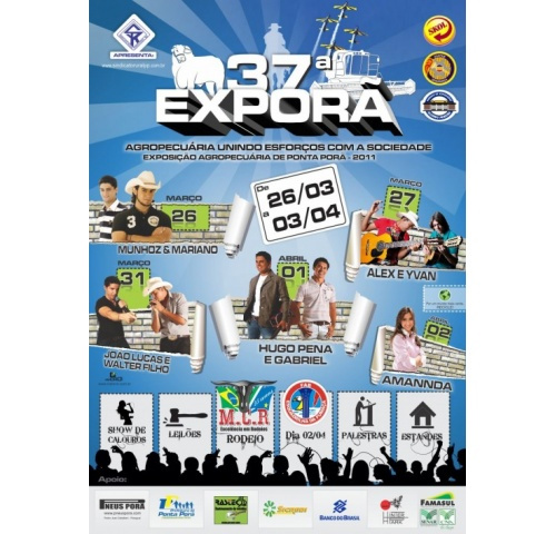 Agenda de eventos de Amambai e da região 37ª Exporã agita Ponta Porã com vários shows.