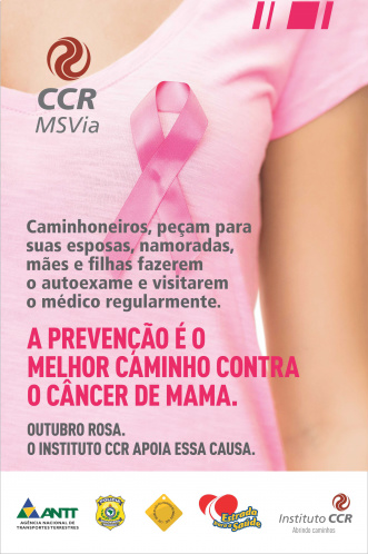 Outubro Rosa: CCR MSVia pede ajuda a caminhoneiros para divulgar exame de mama