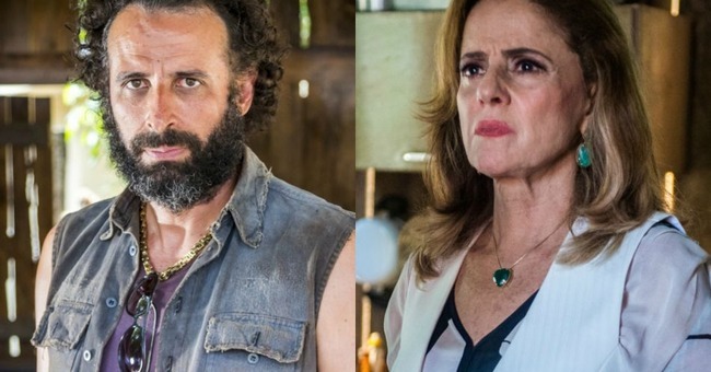 'O Outro Lado do Paraíso': Rato ameaça contar crimes de Sophia. 'Quero dinheiro' Rato (Cesar Ferrário) ameaça Sophia (Marieta Severo) e pede dinheiro para não denunciar seus crimes, na novela 'O Outro Lado do Paraíso'© Divulgação, Paulo Belote / Raquel Cunha / TV Globo