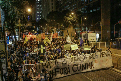 Os pastores do Congresso Protesto contra a redução da idade penal / Foto: Mídia Ninja