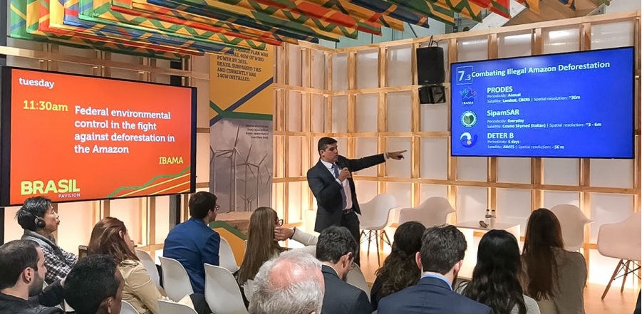 Apresentação das medidas brasileiras durante a COP 24 - Foto: Lucas Tolentino/Min. Meio Ambiente