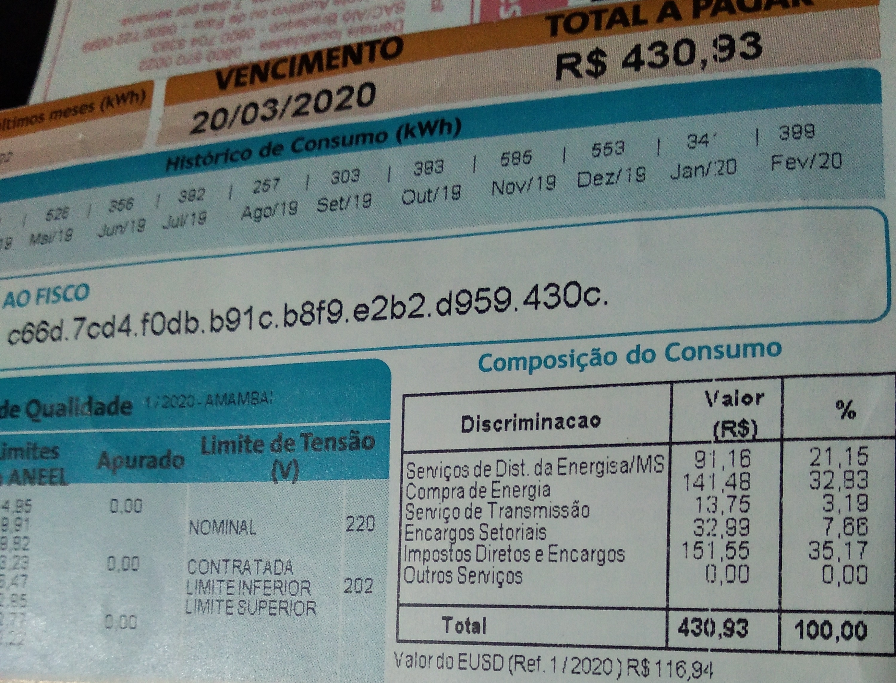 Voce já olhou detalhadamente sua conta de energia