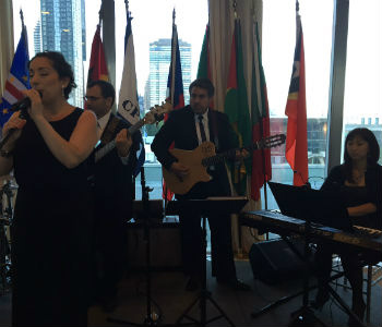 Banda toca música brasileira nas comemorações do Dia da Língua Portuguesa. Foto: Rádio ONU