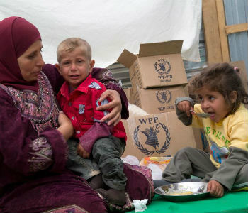 Campanha ajuda refugiados sírios. Foto: PMA/Rein Skullerud