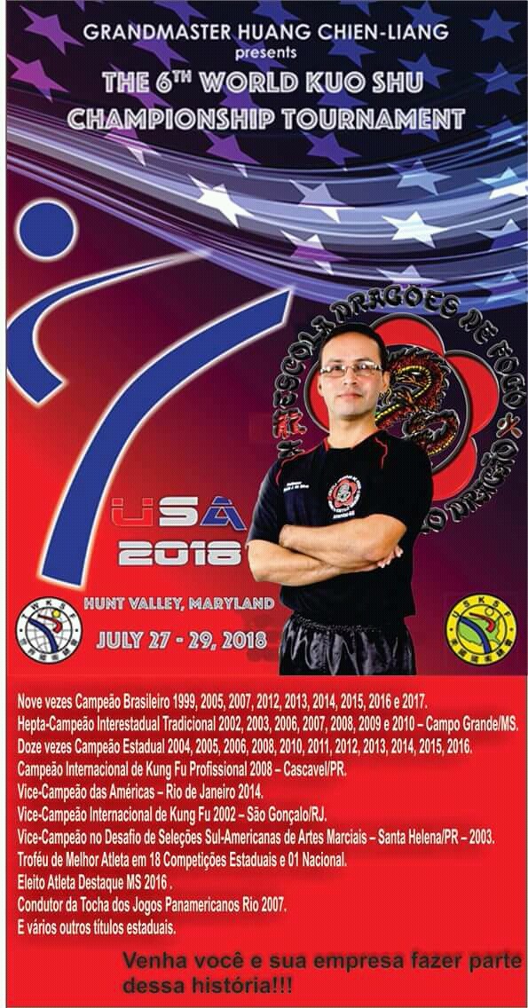 Professor Egberto busca patrocínio para participar de Mundial de Kung Fu
