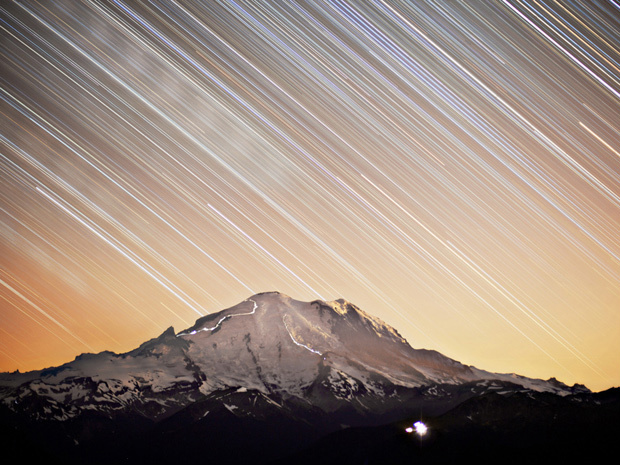 Foto mostra o Monte Rainier, nos EUA. (Foto:Chris Morin/National Geographic Photo Contest)