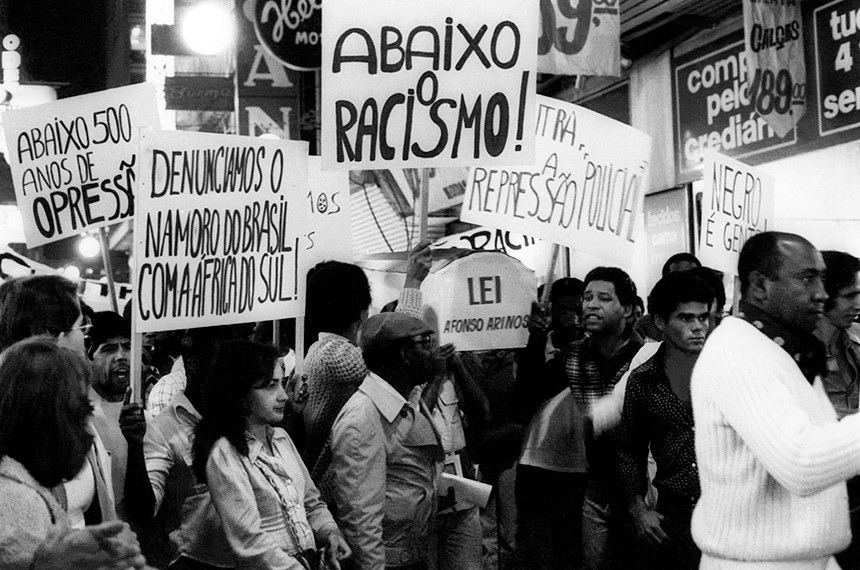 Manifestação dos negros brasileiros durante a ditadura militarFoto: Arquivo Público