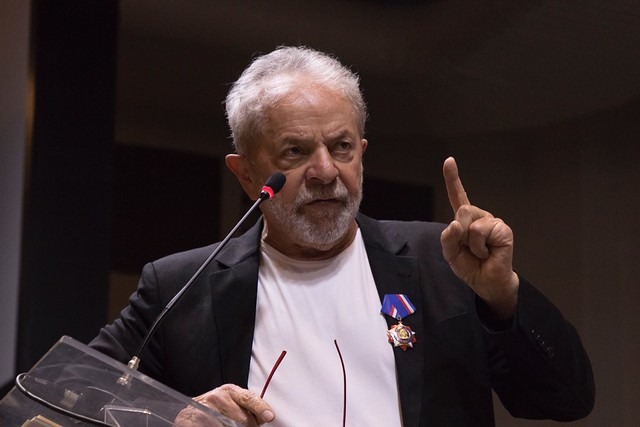 O ex-presidente Lula durante discurso no Congresso Nacional do PT / Foto: Pedro Stropasolas