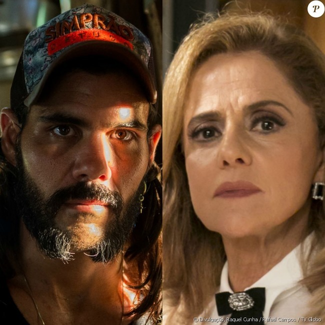 'O Outro Lado do Paraíso': Mariano acha esmeralda gigante de Sophia e esconde Mariano (Juliano Cazarré) encontra esmeralda gigante e esconde de Sophia (Marieta Severo), na novela 'O Outro Lado do Paraíso'© Divulgação, Raquel Cunha / Rafael Campos / TV Globo