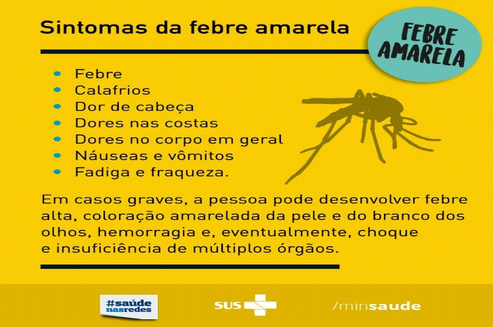 Em uma semana, Brasil registrou 83 casos de febre amarela e 28 mortes