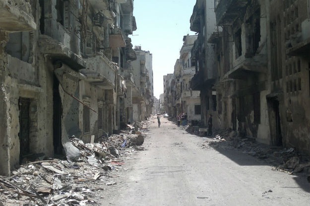 Destruição em Homs, na Síria. Foto: Unicef/Nasar Ali