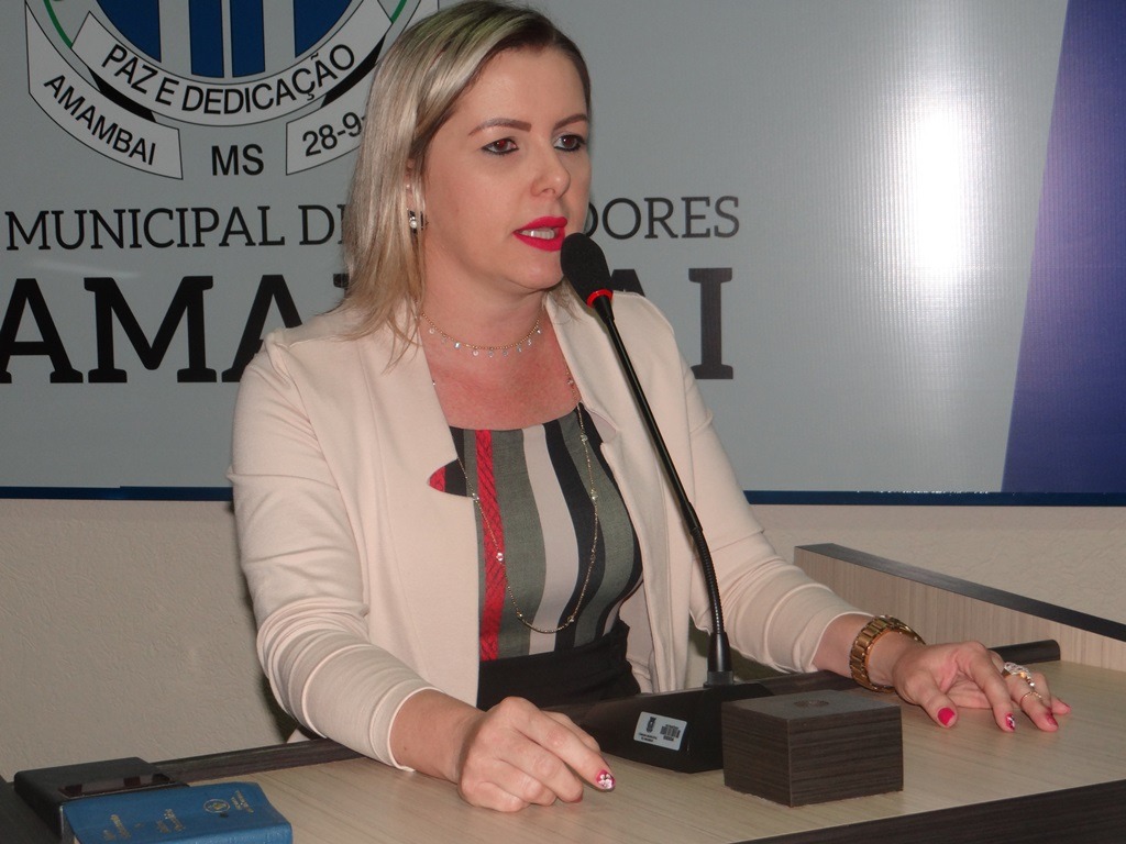 Vereadora Janete é eleita presidente da Câmara de Amambai Vereadora Janete Córdoba (PSDB), vai presidreir o legislativo de Amambai no ano de 2019. Foto: Moreira Produções