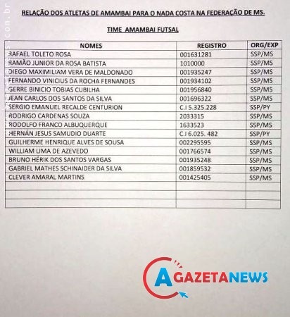 Amambai estreia hoje (20) na Copa Morena 2018