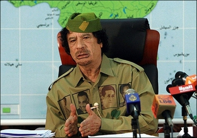 O presidente da Líbia, Muammar Khadafi.