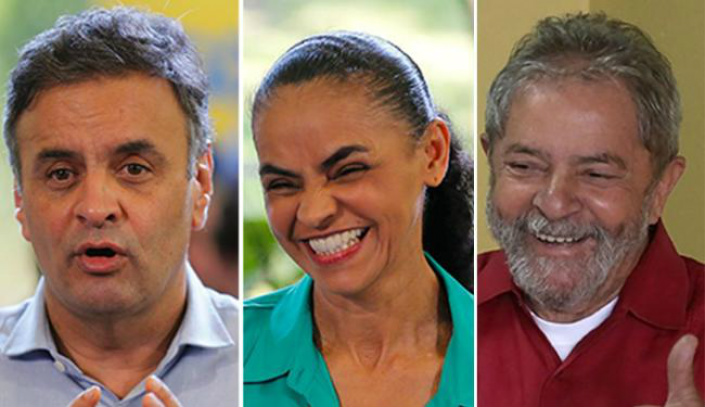E/D - Aécio Neves, Marina Silva e Lula / Foto: Divulgação