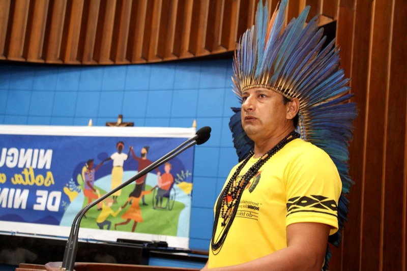 Cultura da paz: ALMS comemora os 70 anos da Declaração dos Direitos Humanos Lindomar terena lamenta a situação dos indígenas em MS