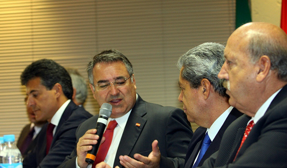 Governador André Puccinelli e o novo presidente do Codesul, Raimundo Colombo