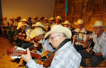 "É da terra e do pisar forte nesse planalto é que ressurge a nossa cultura". A orquestra de Violas.
