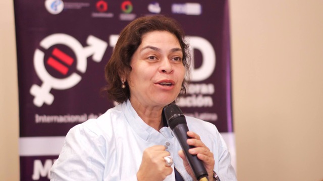 Fátima Silva, vice-presidente do Comitê Regional da IEAL e secretária geral da CNTE, no Brasil.