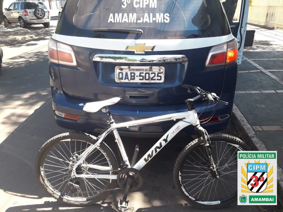A bicicleta foi devolvida a proprietária e o autor foi encaminhado ao órgão com atribuição legal / Foto: 3ª CIPM