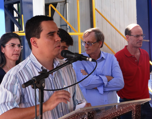 Autoridades e empresários prestigiam inauguração de frigorífico em Amambai Presidente do Sindicato Rural de Amambai, Diogo PeixotoFoto: Moreira Produções