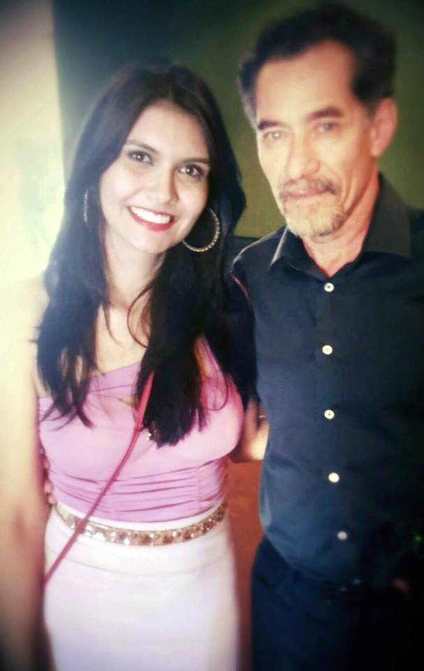 Raquel junto ao ator Chico Dias, vilão do filme / Foto: Divulgação