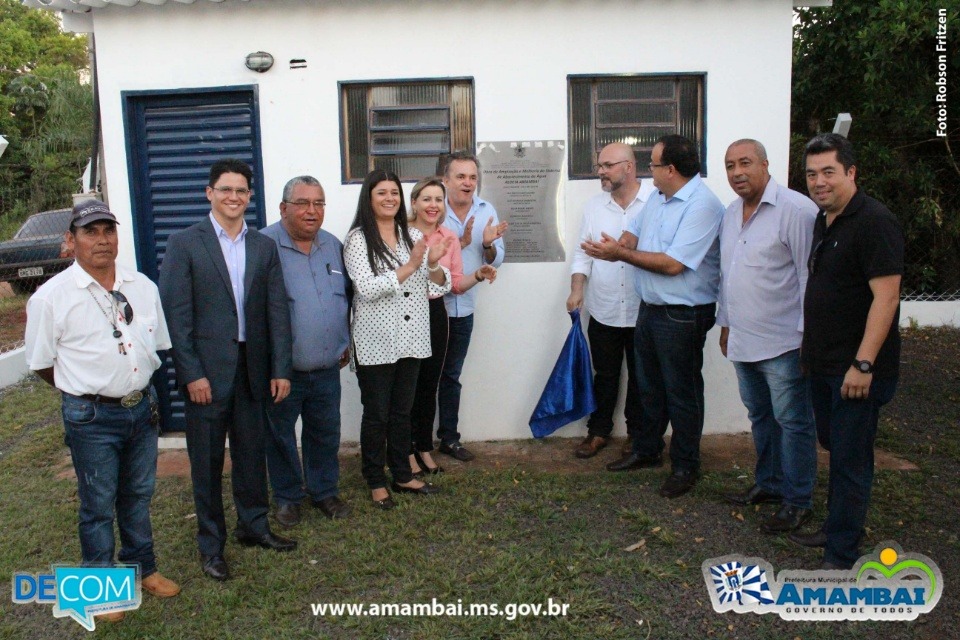 Ampliação do abastecimento de água na aldeia Amambai foi inaugurada A inauguração das instalação das foi feita por autoridades / Fotos: Robson/Decom