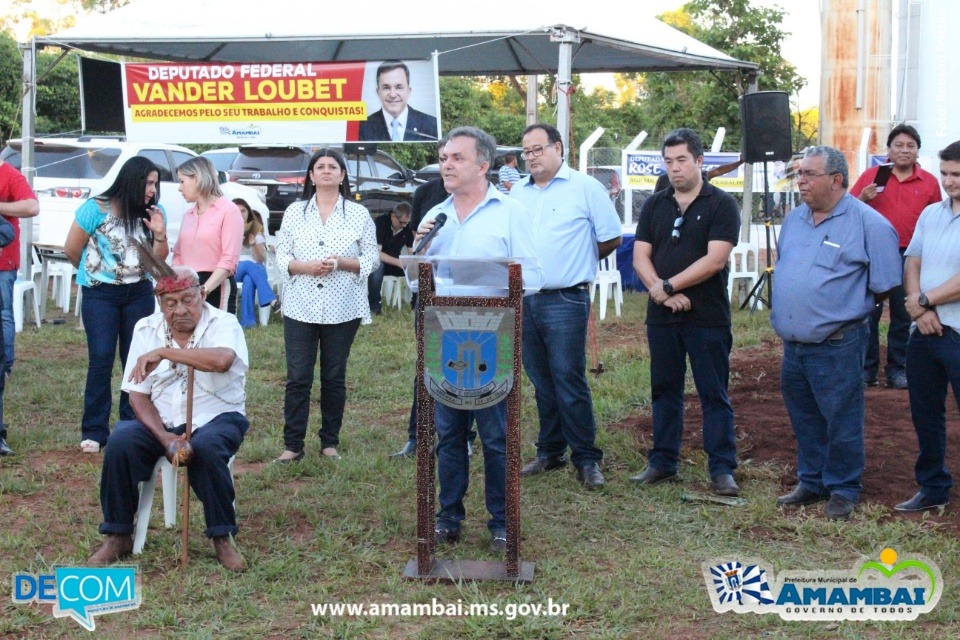 Ampliação do abastecimento de água na aldeia Amambai foi inaugurada Deputado federal Vander Loubet, um dos autores da emenda / Foto: Decom