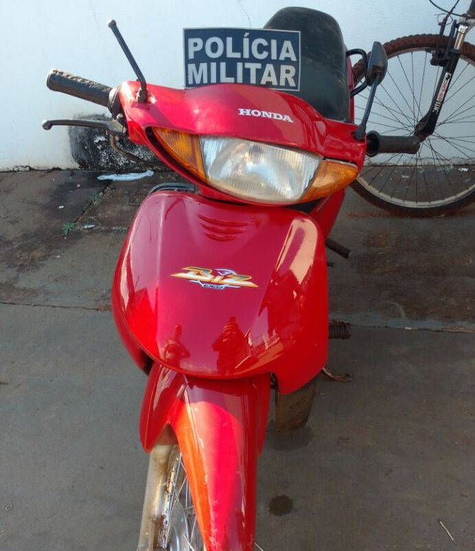 A moto foi encontrada na região da vila Limeira / Foto: Polícia Militar